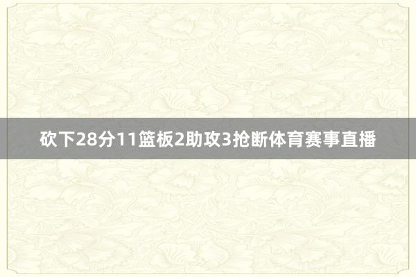 砍下28分11篮板2助攻3抢断体育赛事直播