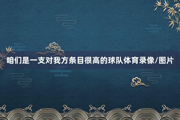 咱们是一支对我方条目很高的球队体育录像/图片