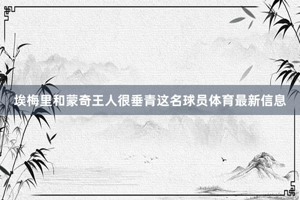 埃梅里和蒙奇王人很垂青这名球员体育最新信息
