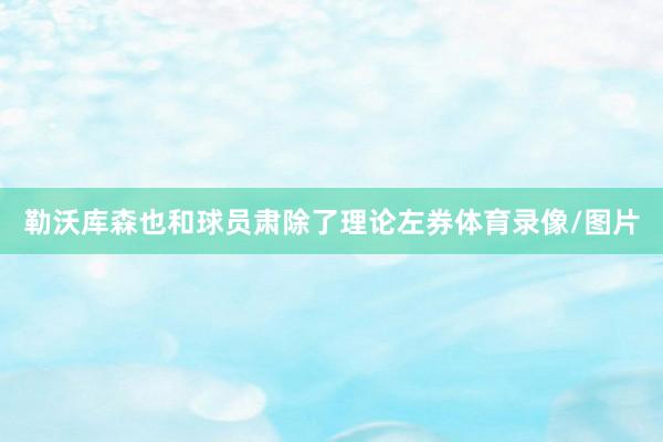 勒沃库森也和球员肃除了理论左券体育录像/图片