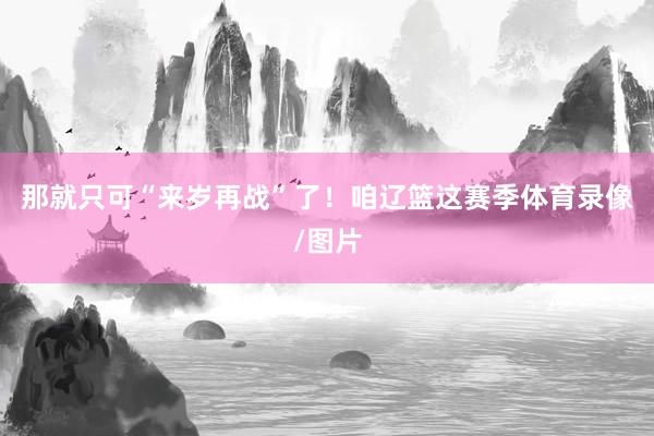 那就只可“来岁再战”了！咱辽篮这赛季体育录像/图片