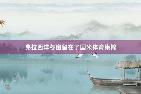 弗拉西洋冬窗留在了国米体育集锦