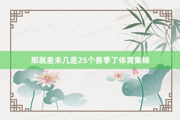 那就差未几是25个赛季了体育集锦