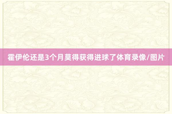 霍伊伦还是3个月莫得获得进球了体育录像/图片