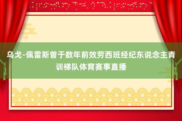 乌戈-佩雷斯曾于数年前效劳西班经纪东说念主青训梯队体育赛事直播