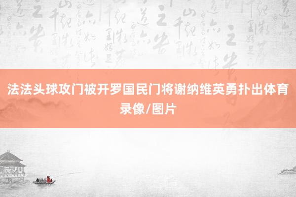 法法头球攻门被开罗国民门将谢纳维英勇扑出体育录像/图片