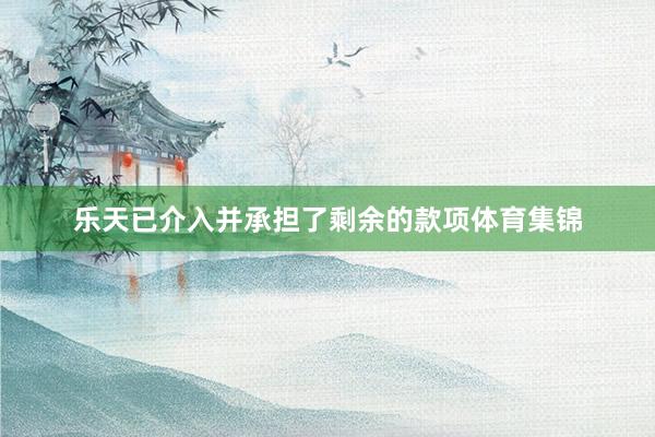 乐天已介入并承担了剩余的款项体育集锦
