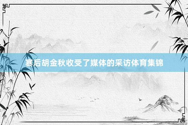 赛后胡金秋收受了媒体的采访体育集锦