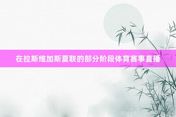 在拉斯维加斯夏联的部分阶段体育赛事直播