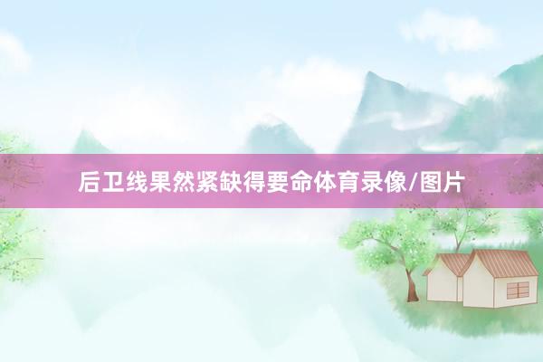 后卫线果然紧缺得要命体育录像/图片