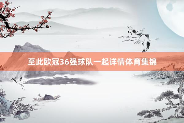 至此欧冠36强球队一起详情体育集锦